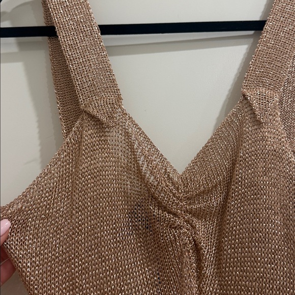 Metallic Gold Mesh Bikini Cover - Picture 7 of 13